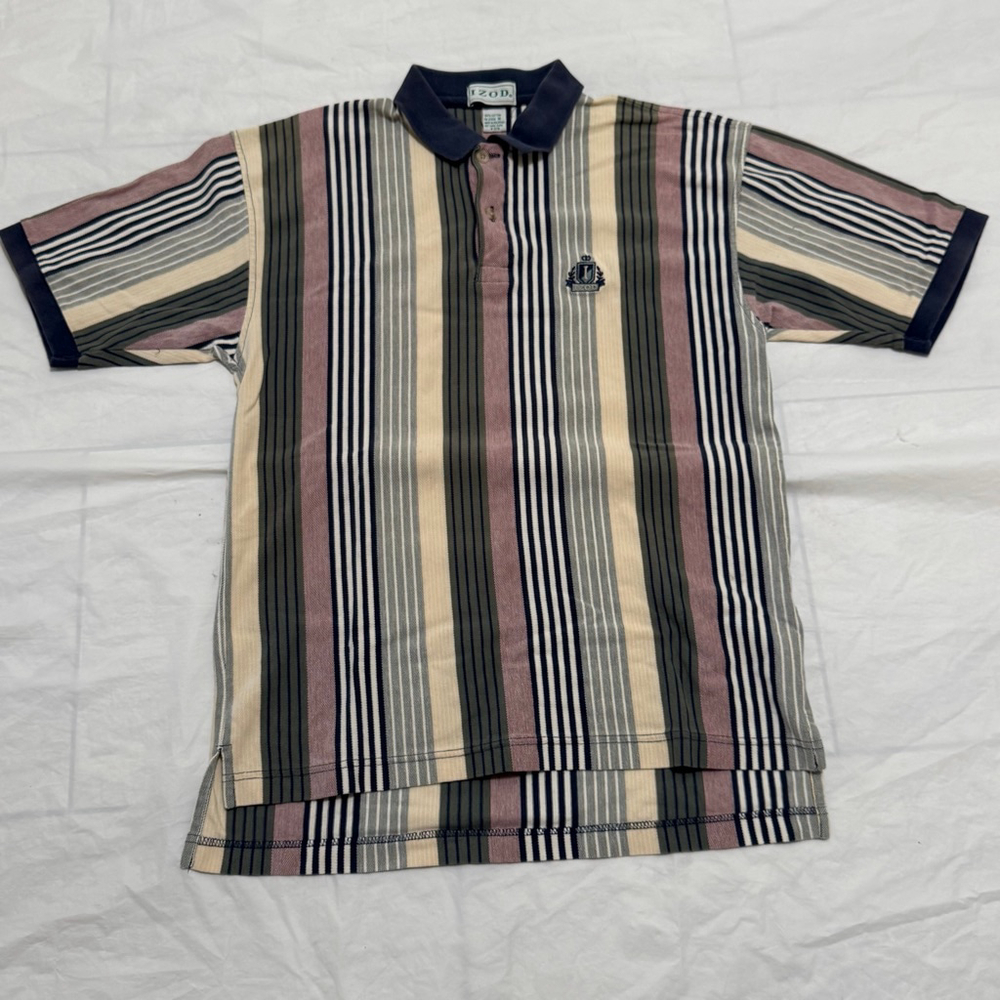 Vintage IZOD Men’s Size M Striped Polo Shirt